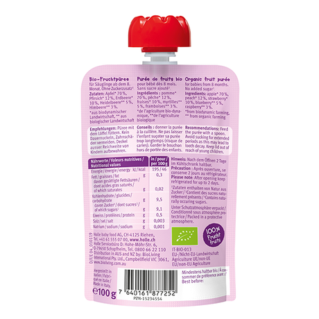 Holle Organic Baby Food Pouch - Berry Puppy